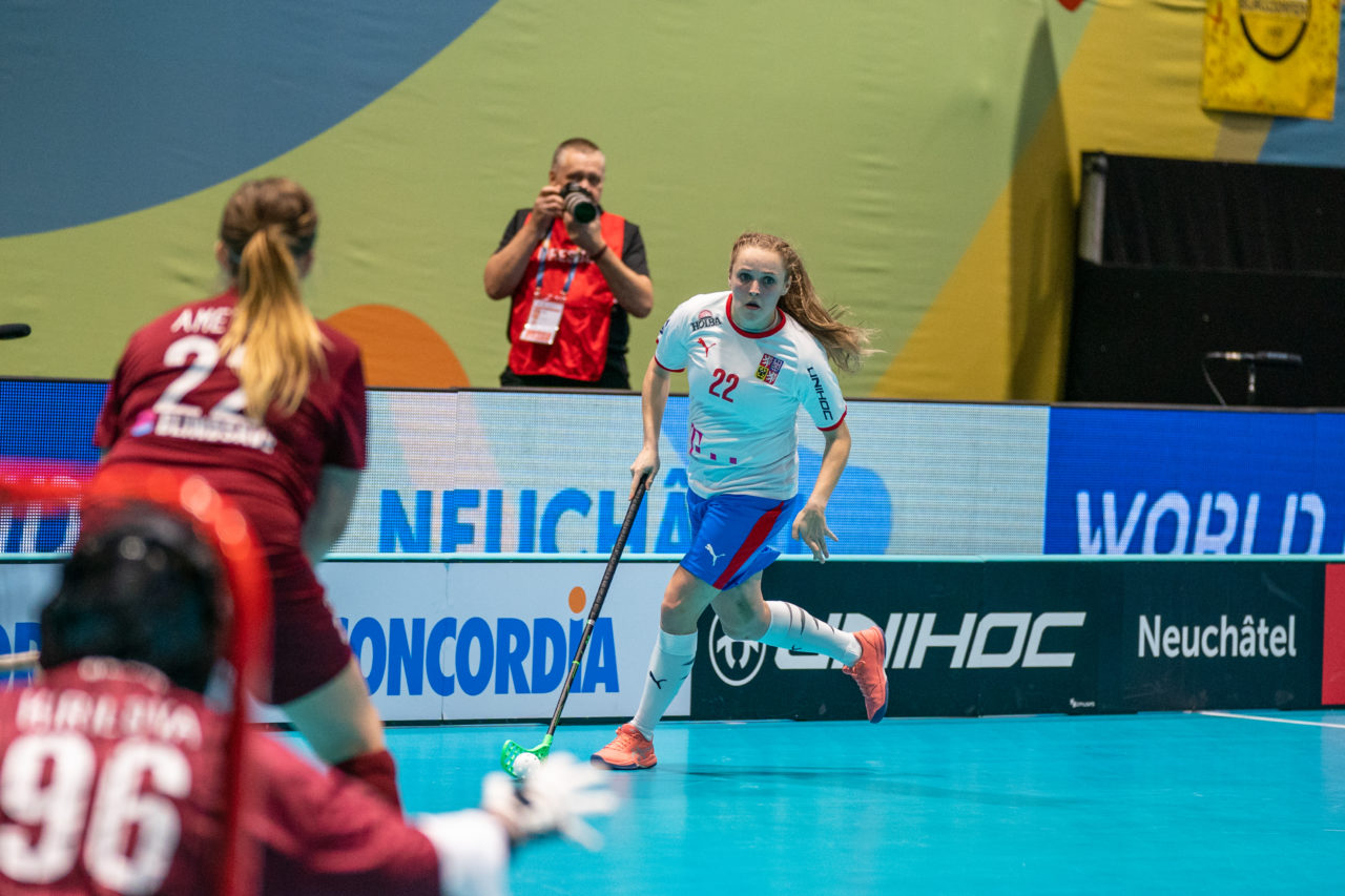 WFC 2019, Switzerland: 08.12.2019, Neuchâtel, Patinoire du Littoral, Ivana Šupáková (#22, Czech Republic)

Event page: neuchatel2019.ch
Credit: Claudio Schwarz, unihockey-fotos.ch