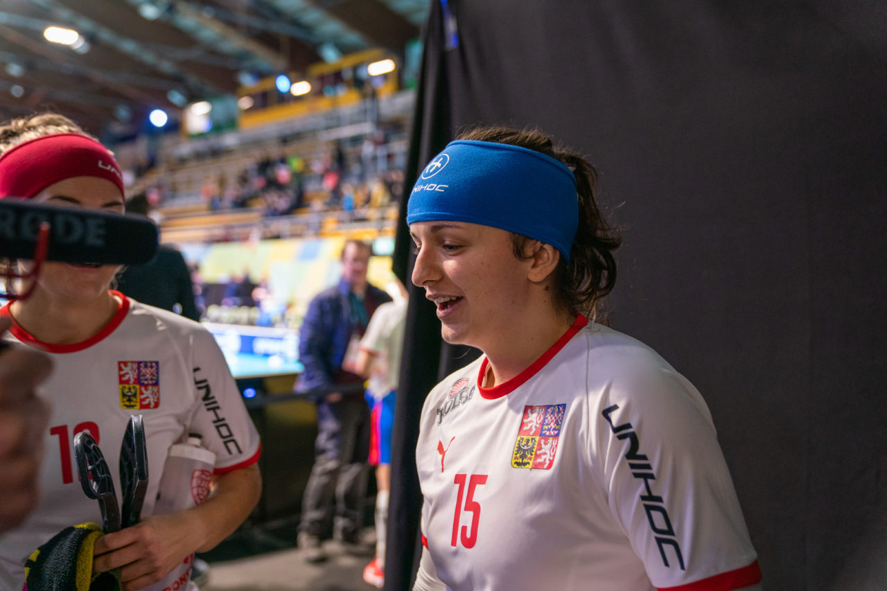 WFC 2019, Switzerland: 08.12.2019, Neuchâtel, Patinoire du Littoral, Natálie Martináková (#15, Czech Republic)

Event page: neuchatel2019.ch
Credit: Claudio Schwarz, unihockey-fotos.ch