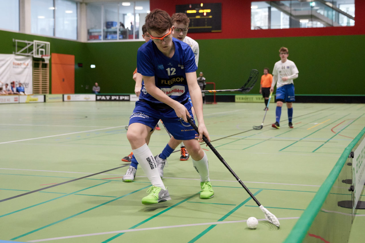 Zug United Junioren U16A 
Zug United - Floorball Fribourg Resultat 9 : 5 am 19. Januar  2020 in der Sporthalle der Kantonsschule Zug 
Bild: Michael Peter