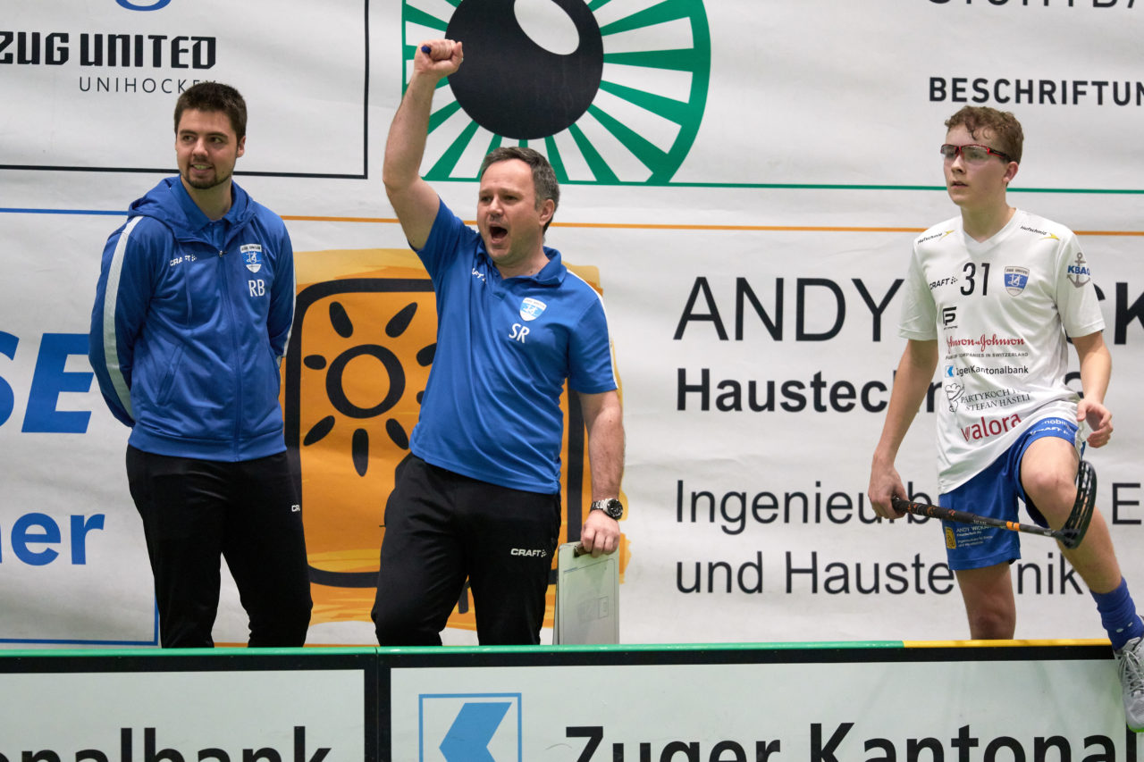 Zug United Junioren U16A 
Zug United - Floorball Fribourg Resultat 9 : 5 am 19. Januar  2020 in der Sporthalle der Kantonsschule Zug 
Bild: Michael Peter