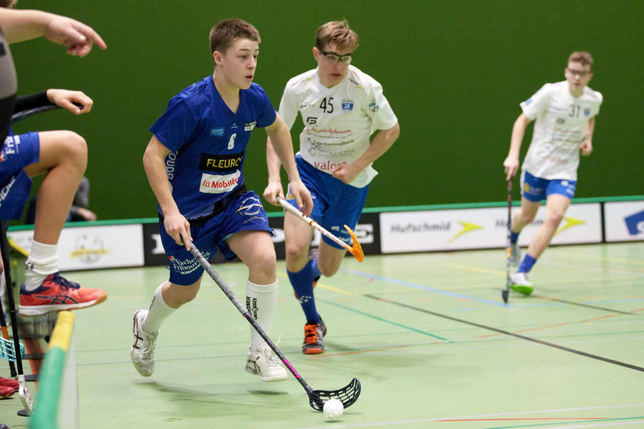Zug United Junioren U16A 
Zug United - Floorball Fribourg Resultat 9 : 5 am 19. Januar  2020 in der Sporthalle der Kantonsschule Zug 
Bild: Michael Peter