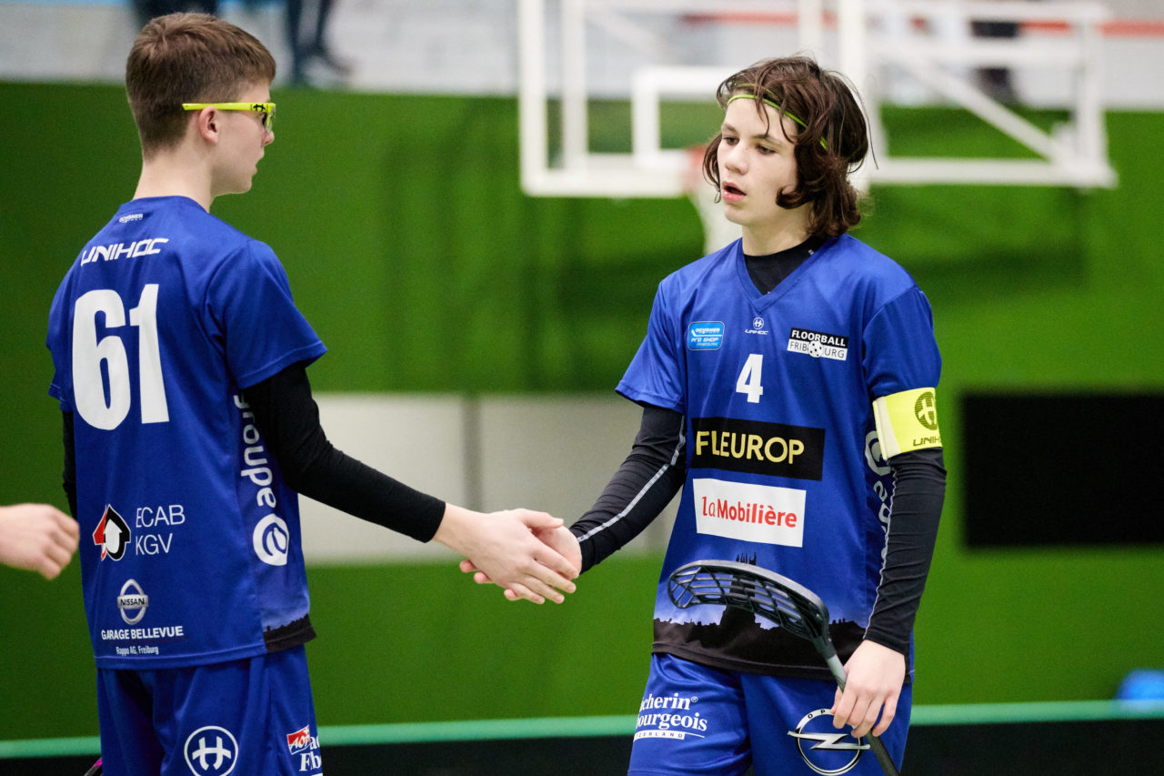 Zug United Junioren U16A 
Zug United - Floorball Fribourg Resultat 9 : 5 am 19. Januar  2020 in der Sporthalle der Kantonsschule Zug 
Bild: Michael Peter