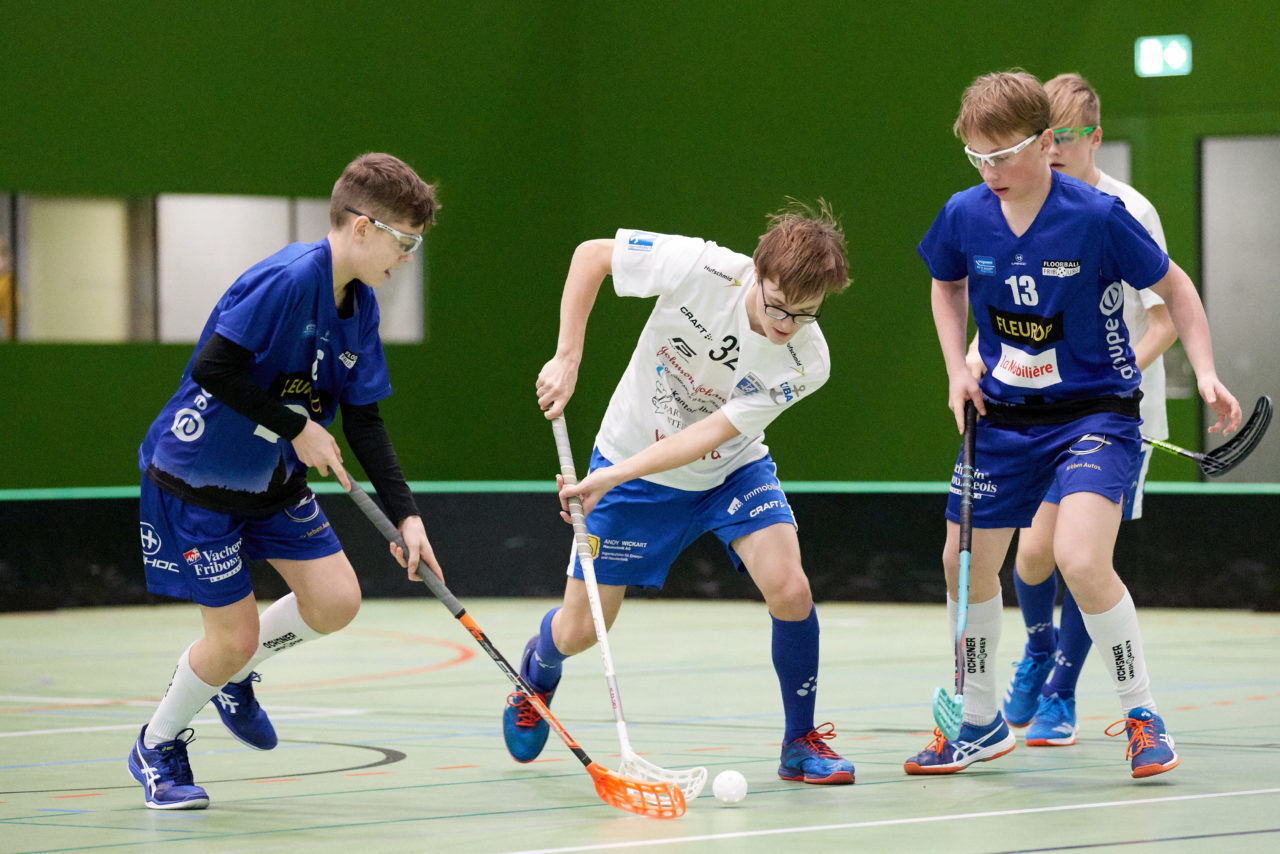 Zug United Junioren U16A 
Zug United - Floorball Fribourg Resultat 9 : 5 am 19. Januar  2020 in der Sporthalle der Kantonsschule Zug 
Bild: Michael Peter
