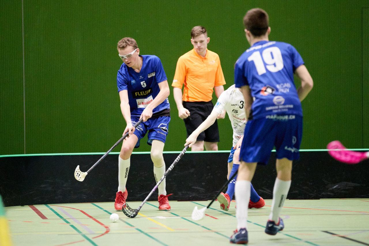 Zug United Junioren U16A 
Zug United - Floorball Fribourg Resultat 9 : 5 am 19. Januar  2020 in der Sporthalle der Kantonsschule Zug 
Bild: Michael Peter