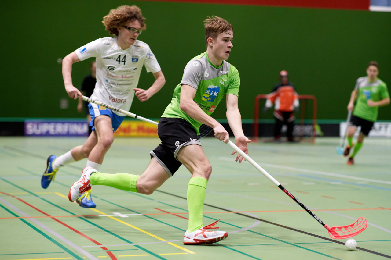 Zug United Junioren U21A 
Zug United - SV Wiler-Ersigen  Resultat 3 : 4 am 18. Januaar 2020 in der Sporthalle der Kantonsschule Zug 
Bild: Michael Peter