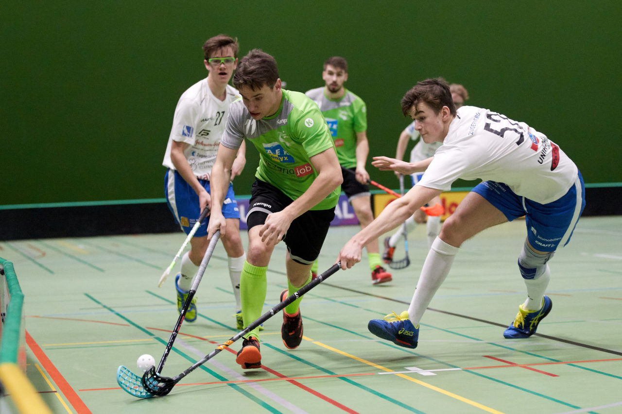 Zug United Junioren U21A 
Zug United - SV Wiler-Ersigen  Resultat 3 : 4 am 18. Januaar 2020 in der Sporthalle der Kantonsschule Zug 
Bild: Michael Peter
