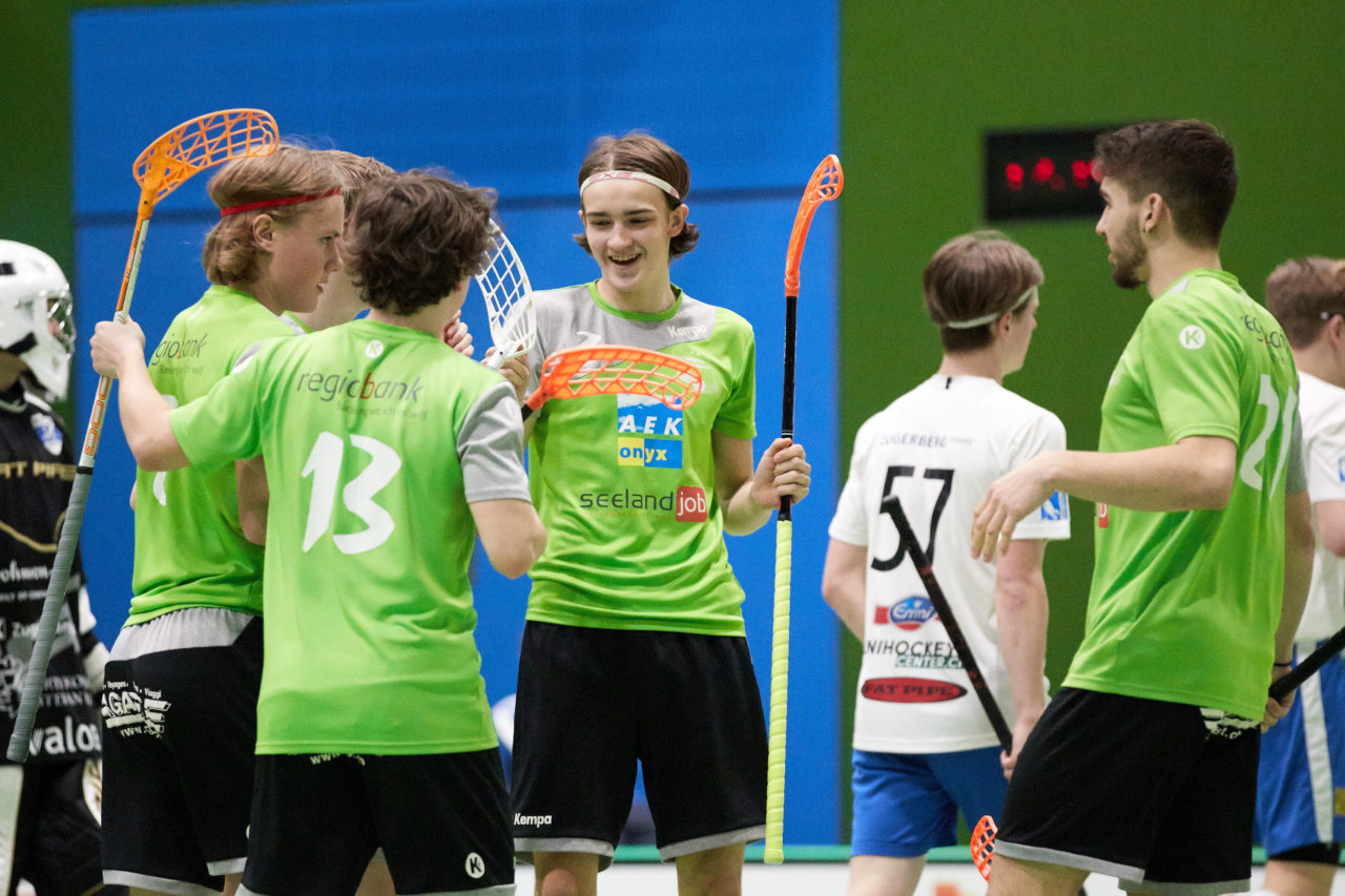 Zug United Junioren U21A 
Zug United - SV Wiler-Ersigen  Resultat 3 : 4 am 18. Januaar 2020 in der Sporthalle der Kantonsschule Zug 
Bild: Michael Peter