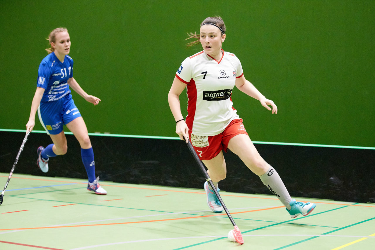 Zug United Juniorinnen U21A 
Zug United - Red Lions Frauenfeld  
Resultat 4 : 1 am 19. Januar 2020 in der Sporthalle der Kantonsschule Zug 
Bild: Michael Peter