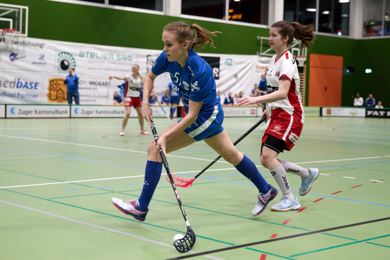 Zug United Juniorinnen U21A 
Zug United - Red Lions Frauenfeld  
Resultat 4 : 1 am 19. Januar 2020 in der Sporthalle der Kantonsschule Zug 
Bild: Michael Peter