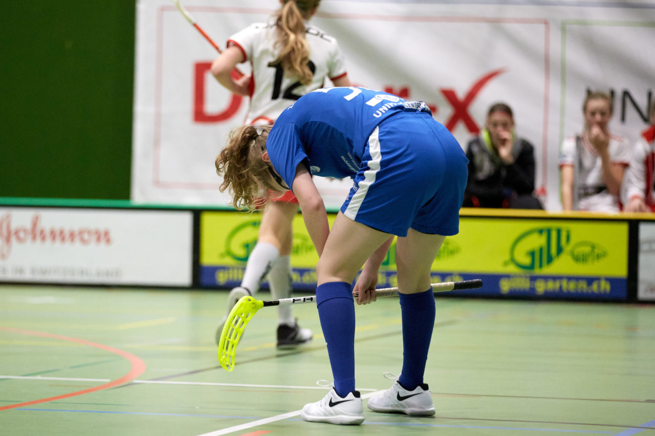 Zug United Juniorinnen U21A 
Zug United - Red Lions Frauenfeld  
Resultat 4 : 1 am 19. Januar 2020 in der Sporthalle der Kantonsschule Zug 
Bild: Michael Peter
