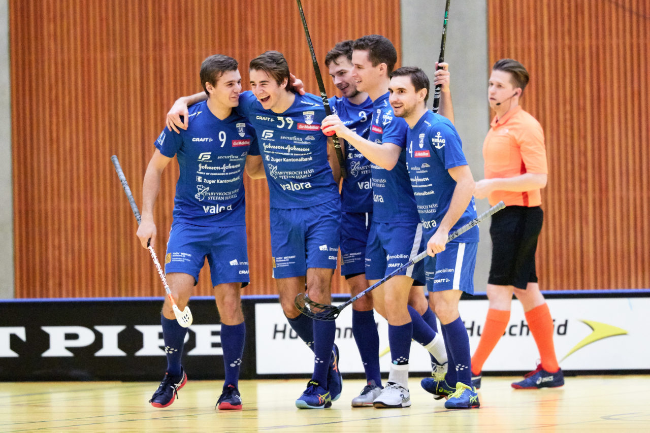 Männer NLA 
Zug United - GC Unihockey 
Resultat 8 : 4 am 12. Januar 2020 in der Sporthalle Zug 
Bild: Michael Peter