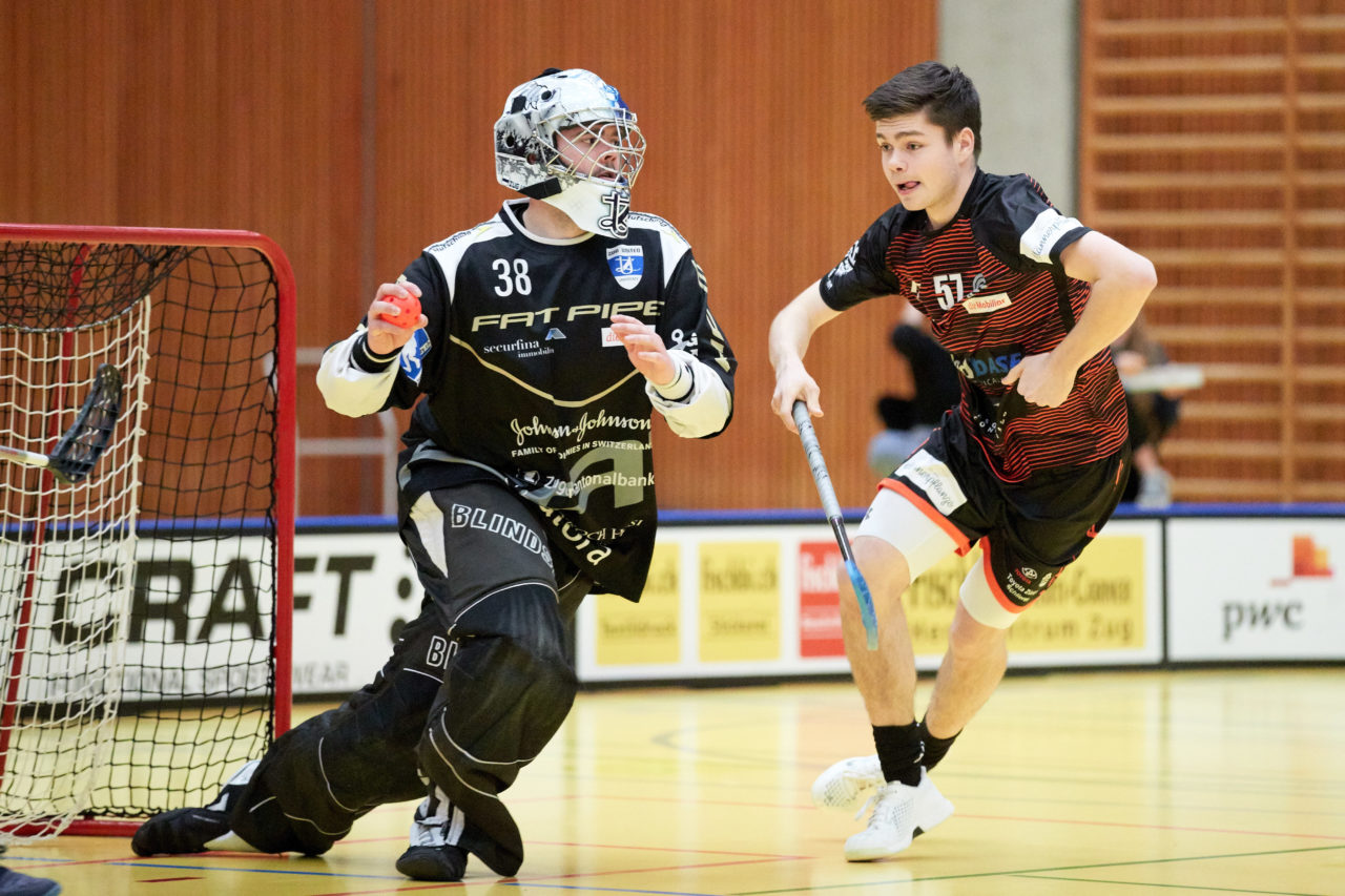 Männer NLA 
Zug United - GC Unihockey 
Resultat 8 : 4 am 12. Januar 2020 in der Sporthalle Zug 
Bild: Michael Peter