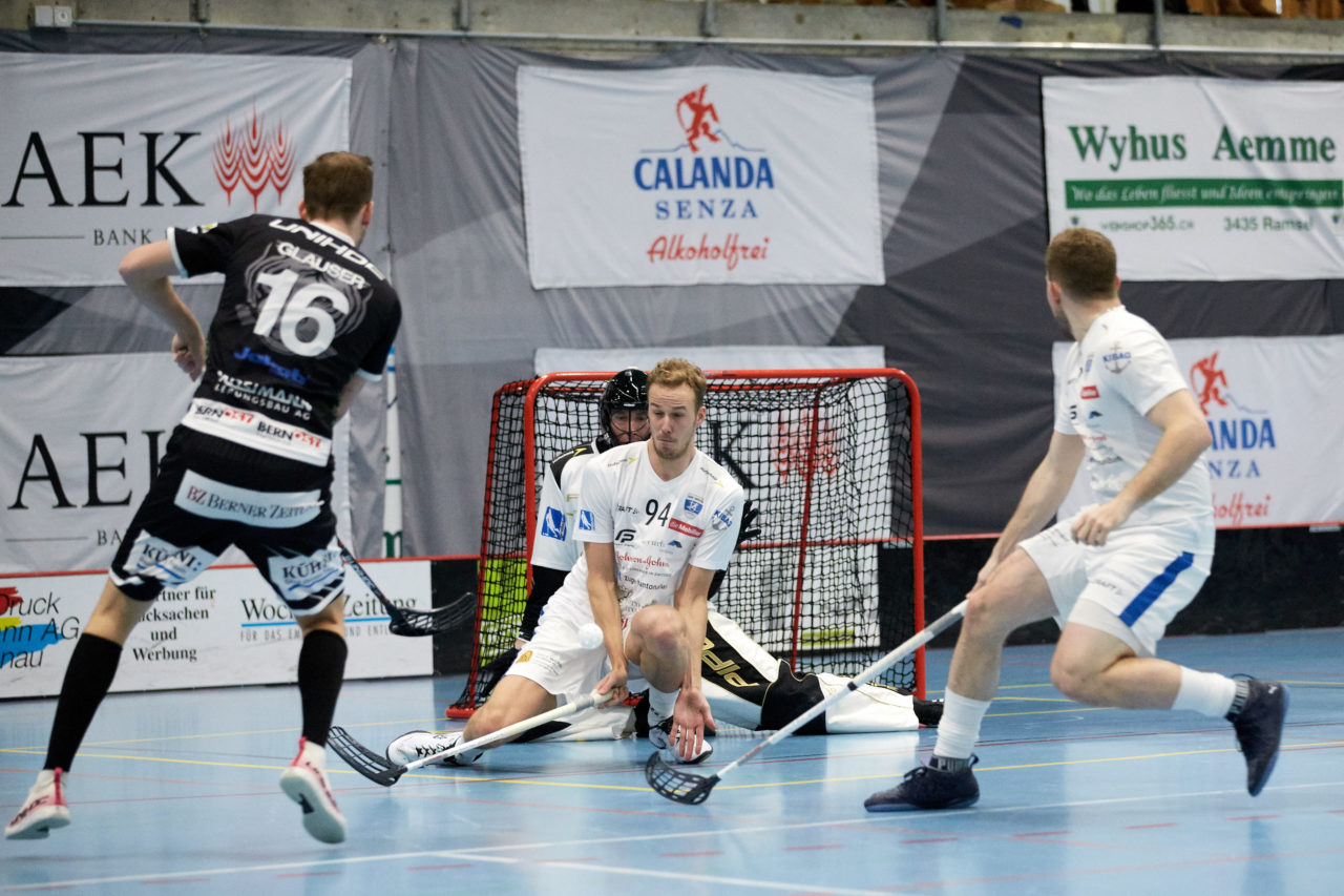 Schweizer Cup Männer Halbfinal 
Unihockey Tigers Langnau - Zug United Resultat 2: 4 
am 11. Januar 2020 in der Espace-Arena Biglen 
Bild: Michael Peter