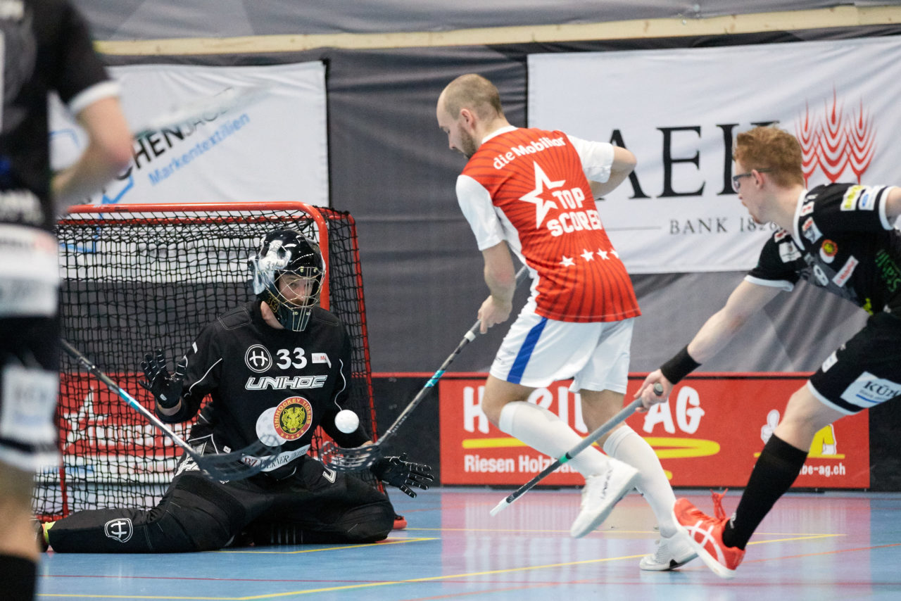 Schweizer Cup Männer Halbfinal 
Unihockey Tigers Langnau - Zug United Resultat 2: 4 
am 11. Januar 2020 in der Espace-Arena Biglen 
Bild: Michael Peter