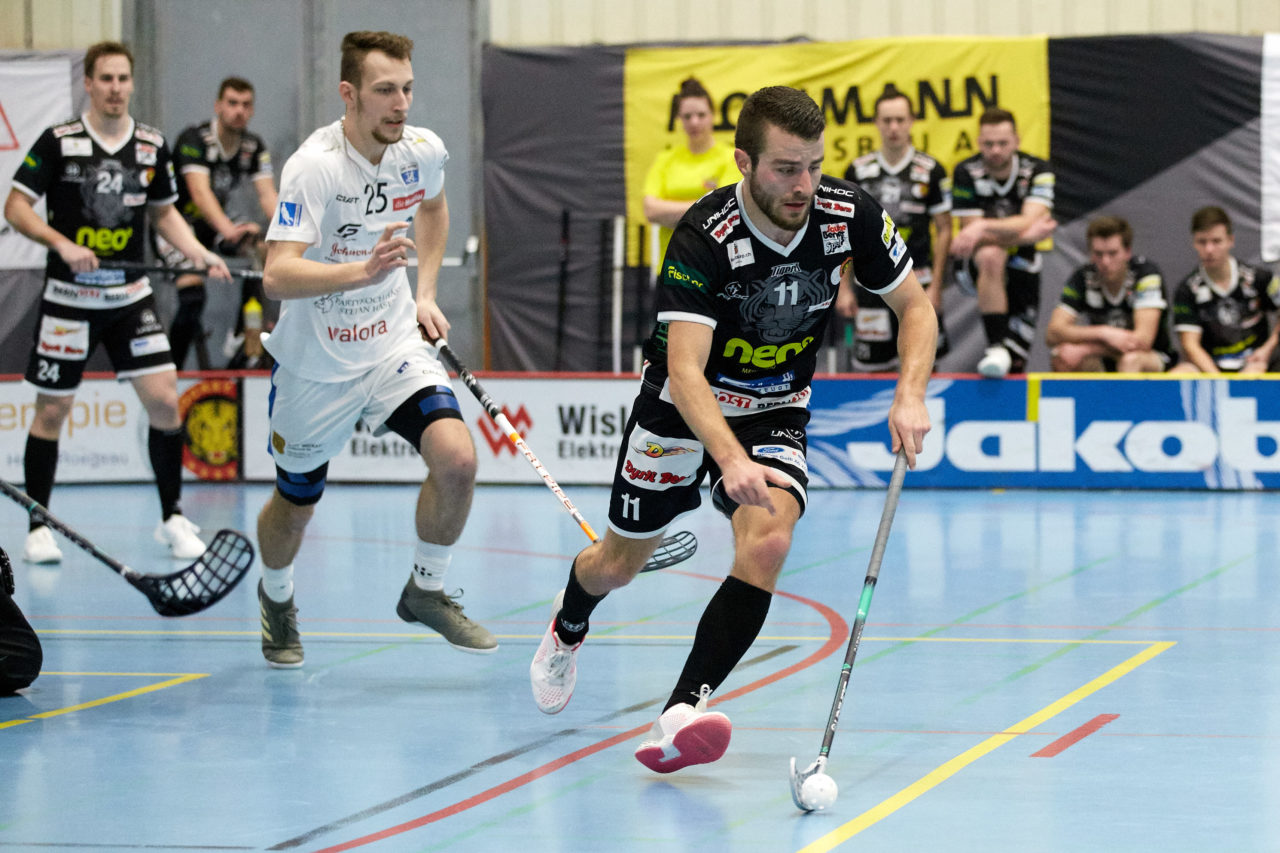 Schweizer Cup Männer Halbfinal 
Unihockey Tigers Langnau - Zug United Resultat 2: 4 
am 11. Januar 2020 in der Espace-Arena Biglen 
Bild: Michael Peter