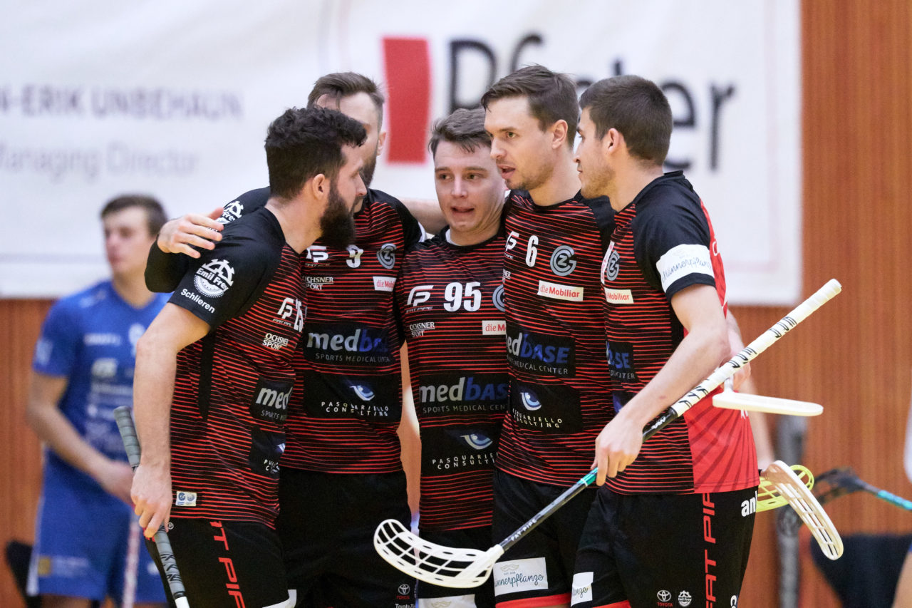 Männer NLA 
Zug United - GC Unihockey 
Resultat 8 : 4 am 12. Januar 2020 in der Sporthalle Zug 
Bild: Michael Peter