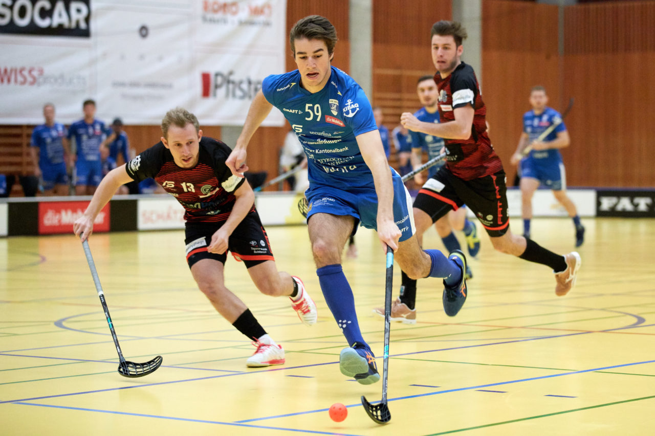Männer NLA 
Zug United - GC Unihockey 
Resultat 8 : 4 am 12. Januar 2020 in der Sporthalle Zug 
Bild: Michael Peter