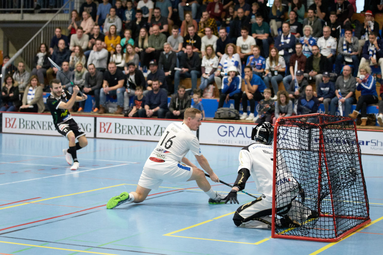 Schweizer Cup Männer Halbfinal 
Unihockey Tigers Langnau - Zug United Resultat 2: 4 
am 11. Januar 2020 in der Espace-Arena Biglen 
Bild: Michael Peter