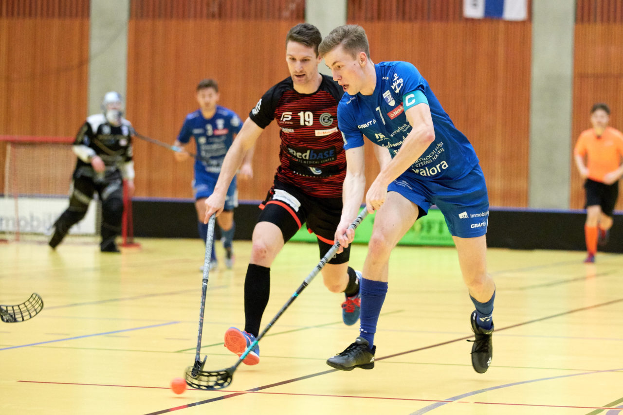 Männer NLA 
Zug United - GC Unihockey 
Resultat 8 : 4 am 12. Januar 2020 in der Sporthalle Zug 
Bild: Michael Peter