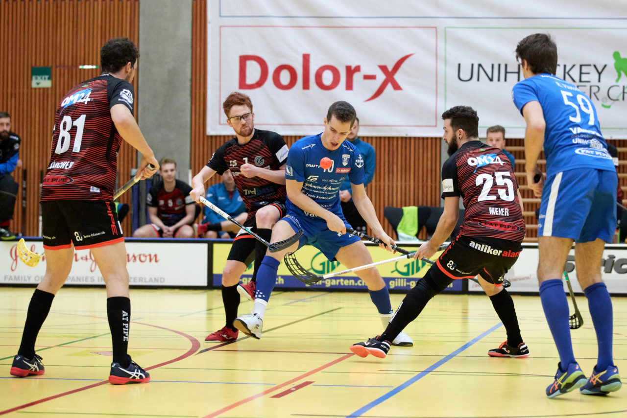 Männer NLA 
Zug United - GC Unihockey 
Resultat 8 : 4 am 12. Januar 2020 in der Sporthalle Zug 
Bild: Michael Peter