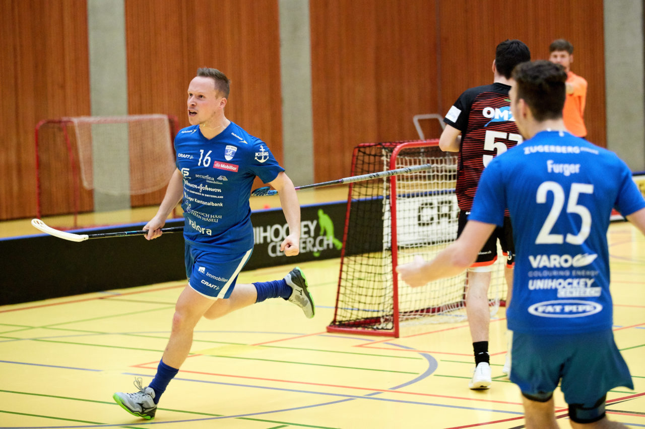 Männer NLA 
Zug United - GC Unihockey 
Resultat 8 : 4 am 12. Januar 2020 in der Sporthalle Zug 
Bild: Michael Peter