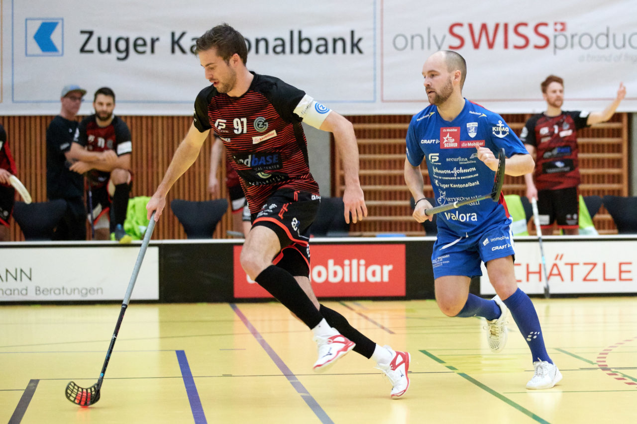 Männer NLA 
Zug United - GC Unihockey 
Resultat 8 : 4 am 12. Januar 2020 in der Sporthalle Zug 
Bild: Michael Peter