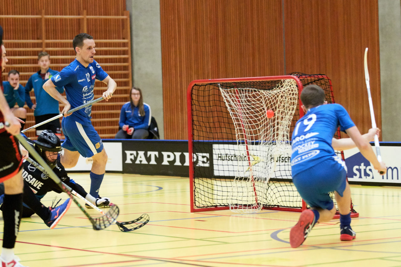 Männer NLA 
Zug United - GC Unihockey 
Resultat 8 : 4 am 12. Januar 2020 in der Sporthalle Zug 
Bild: Michael Peter