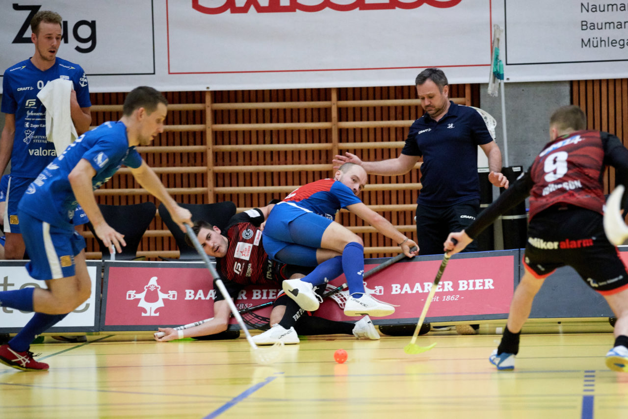 Männer NLA 
Zug United - GC Unihockey 
Resultat 8 : 4 am 12. Januar 2020 in der Sporthalle Zug 
Bild: Michael Peter
