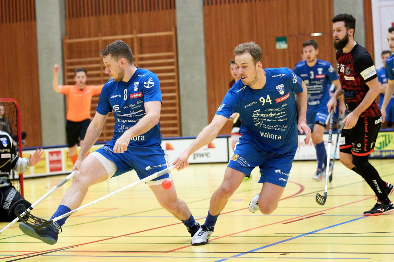 Männer NLA 
Zug United - GC Unihockey 
Resultat 8 : 4 am 12. Januar 2020 in der Sporthalle Zug 
Bild: Michael Peter