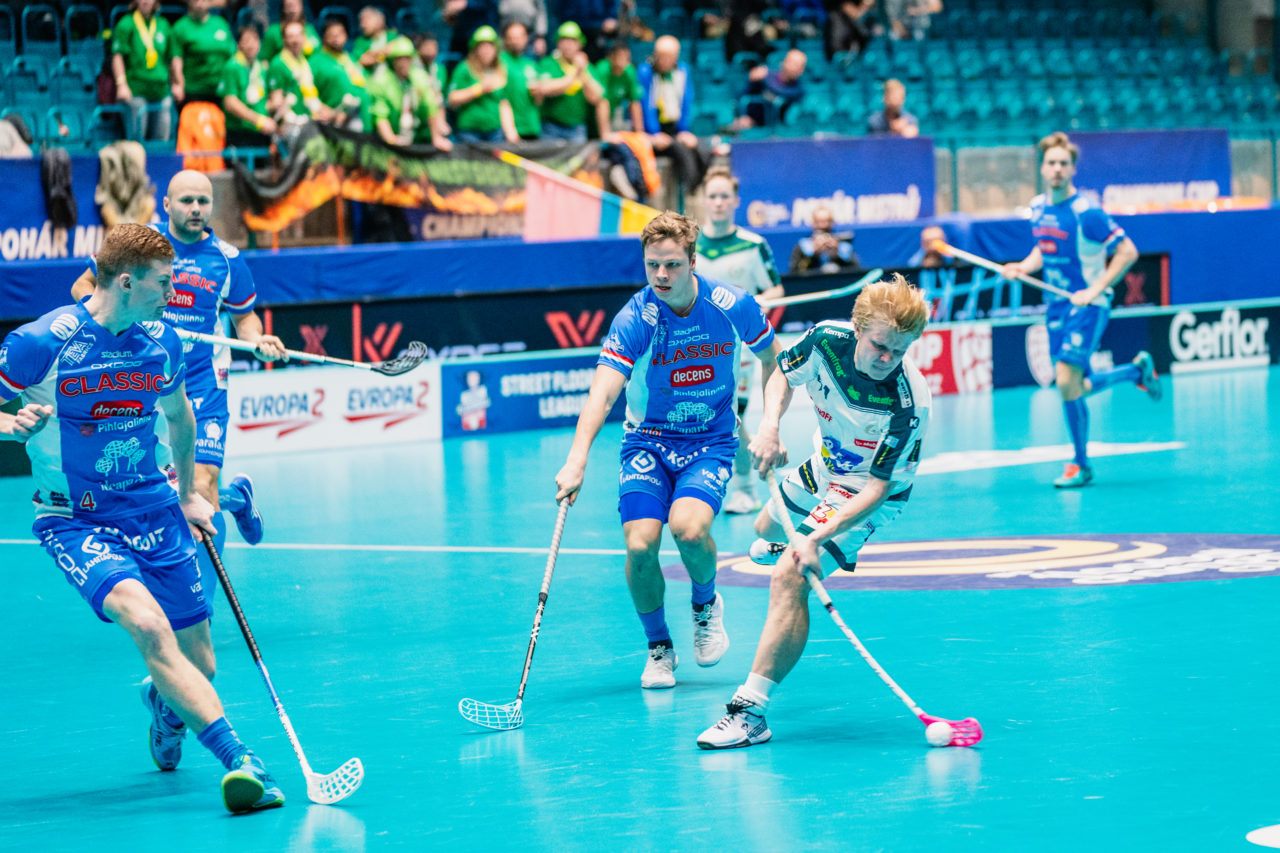 Champions Cup Ostrava - Semifinal 2 Men, Czech Republic: 11.01.2020, Ostrava, RT TORAX ARENA, Pylsy Joonas (Nr. 91, SV Wiler-Ersigen) schiesst

Credit: Claudio Schwarz, unihockey-fotos.ch