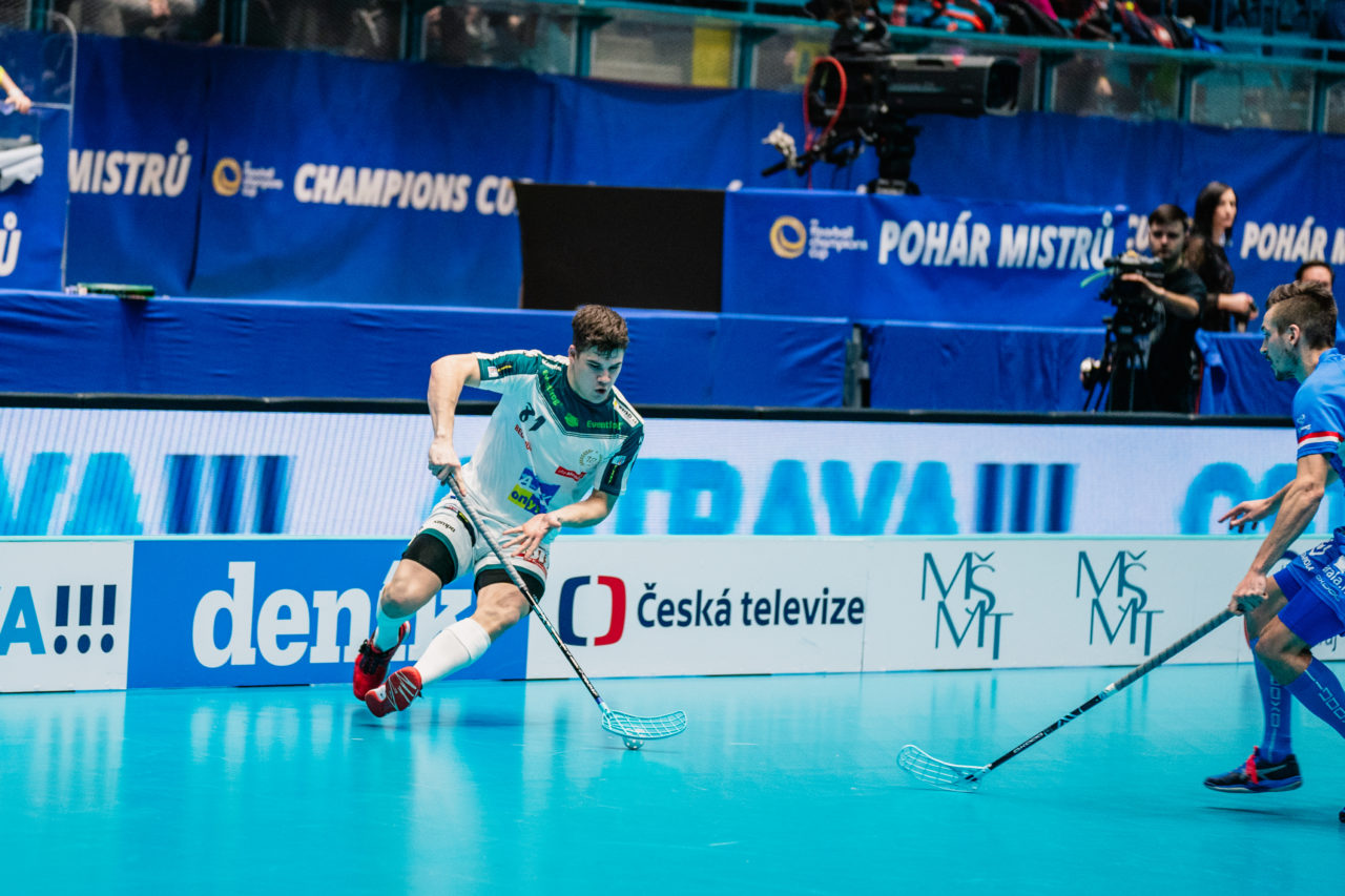 Champions Cup Ostrava - Semifinal 2 Men, Czech Republic: 11.01.2020, Ostrava, RT TORAX ARENA, Affolter Philipp (Nr. 81, SV Wiler-Ersigen) am Ball

Credit: Claudio Schwarz, unihockey-fotos.ch