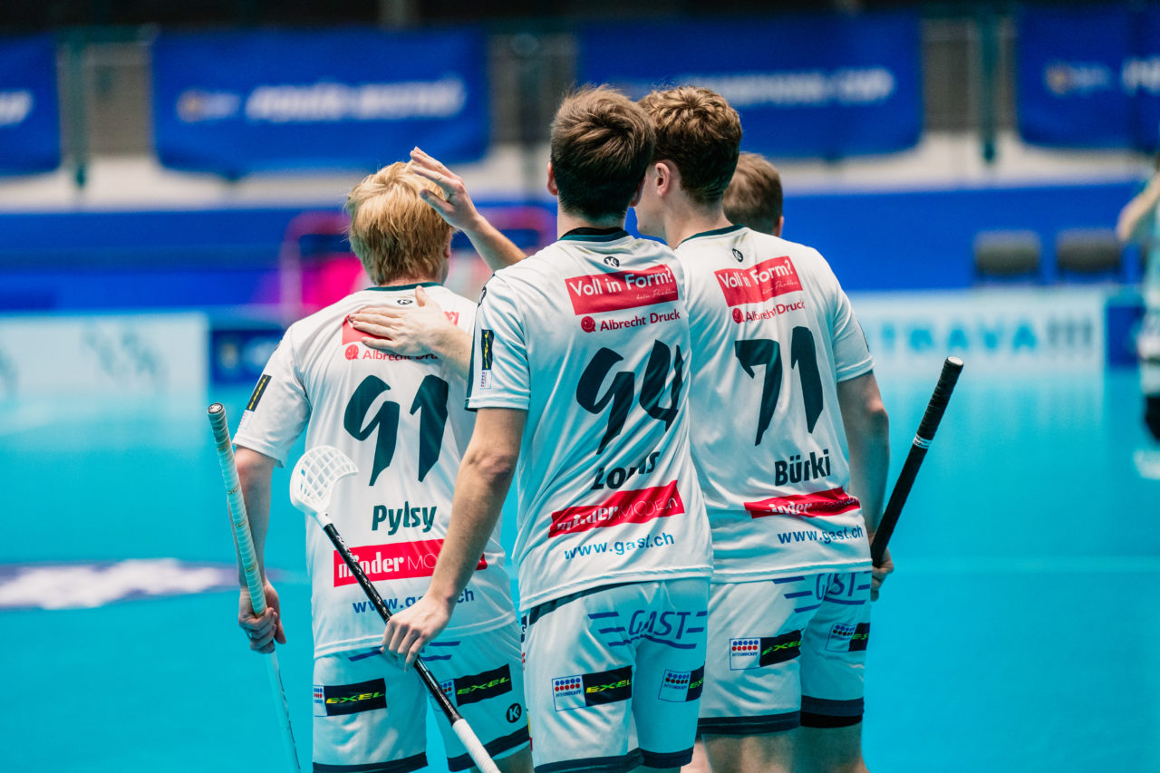 Champions Cup Ostrava - Semifinal 2 Men, Czech Republic: 11.01.2020, Ostrava, RT TORAX ARENA, Torjubel Wiler

Credit: Claudio Schwarz, unihockey-fotos.ch