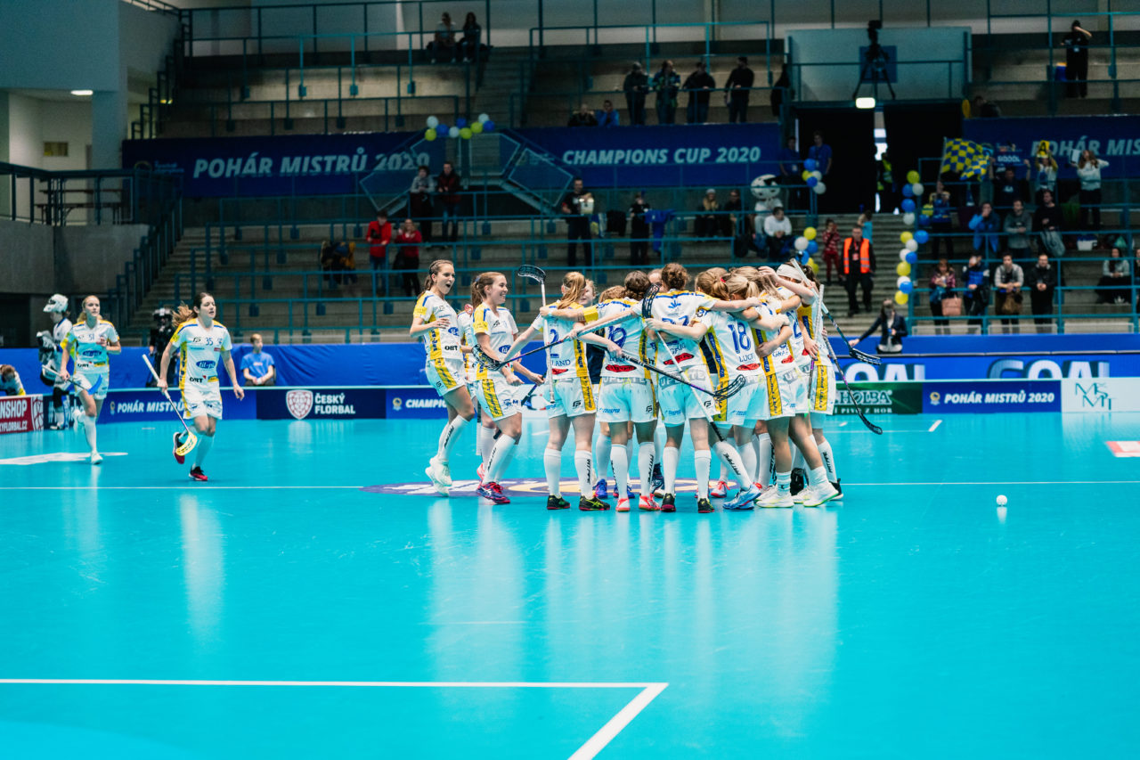 Champions Cup Ostrava - Semifinal 1, Czech Republic: 11.01.2020, Ostrava, RT TORAX ARENA, Torjubel Jets

Credit: Claudio Schwarz, unihockey-fotos.ch