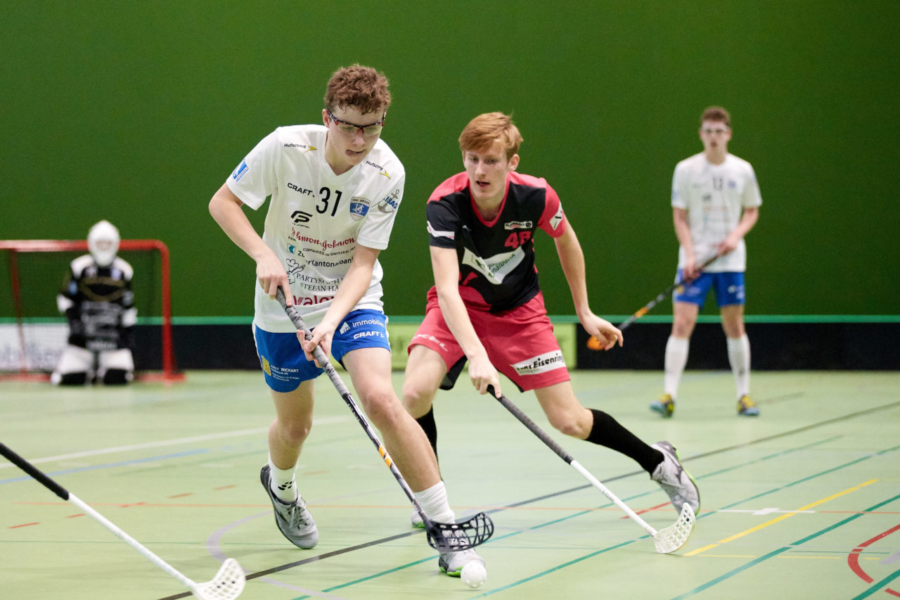 Zug United Junioren U18A Playoffs 
Zug United - Floorball Thurgau  Resultat 6 : 4 am 15. Februar 2020 in der Sporthalle der Kantonsschule Zug 
Bild: Michael Peter