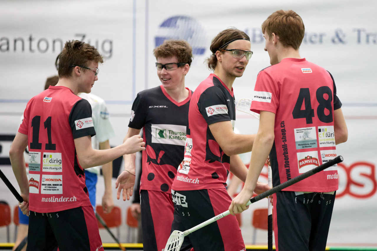 Zug United Junioren U18A Playoffs 
Zug United - Floorball Thurgau  Resultat 6 : 4 am 15. Februar 2020 in der Sporthalle der Kantonsschule Zug 
Bild: Michael Peter