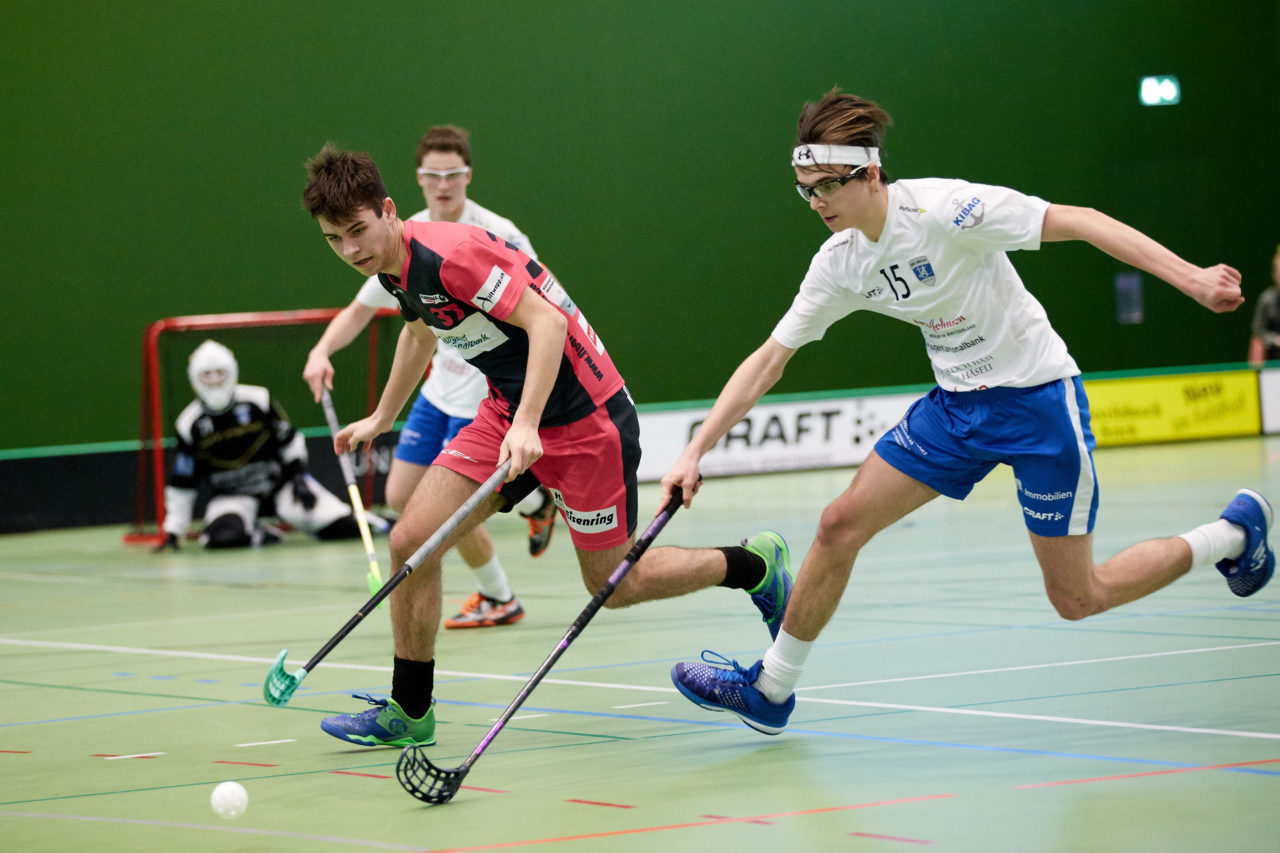 Zug United Junioren U18A Playoffs 
Zug United - Floorball Thurgau  Resultat 6 : 4 am 15. Februar 2020 in der Sporthalle der Kantonsschule Zug 
Bild: Michael Peter