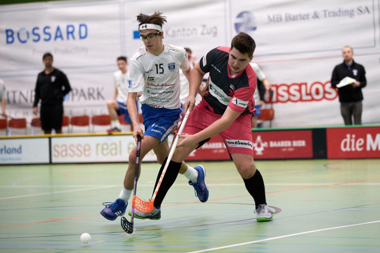 Zug United Junioren U18A Playoffs 
Zug United - Floorball Thurgau  Resultat 6 : 4 am 15. Februar 2020 in der Sporthalle der Kantonsschule Zug 
Bild: Michael Peter