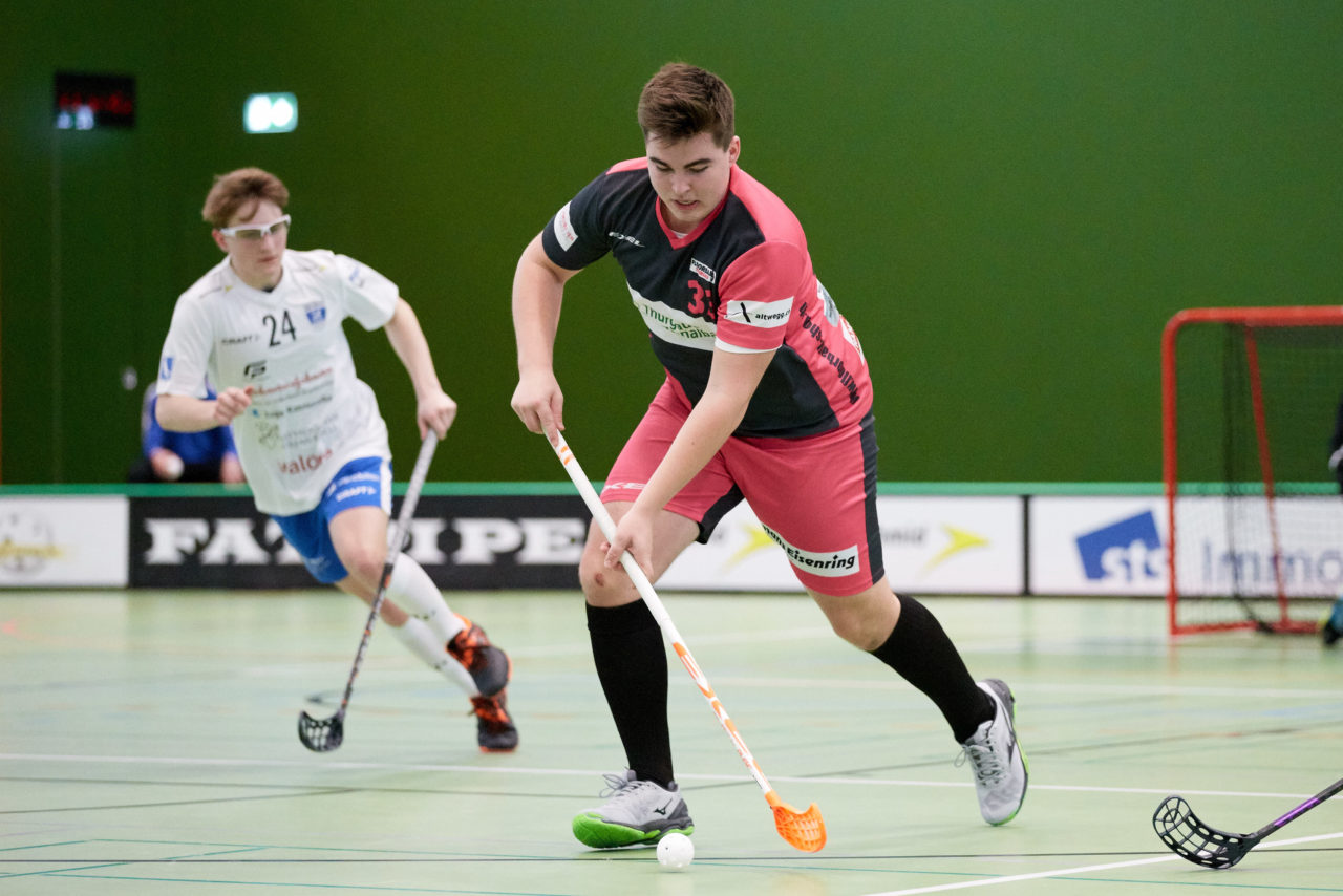 Zug United Junioren U18A Playoffs 
Zug United - Floorball Thurgau  Resultat 6 : 4 am 15. Februar 2020 in der Sporthalle der Kantonsschule Zug 
Bild: Michael Peter