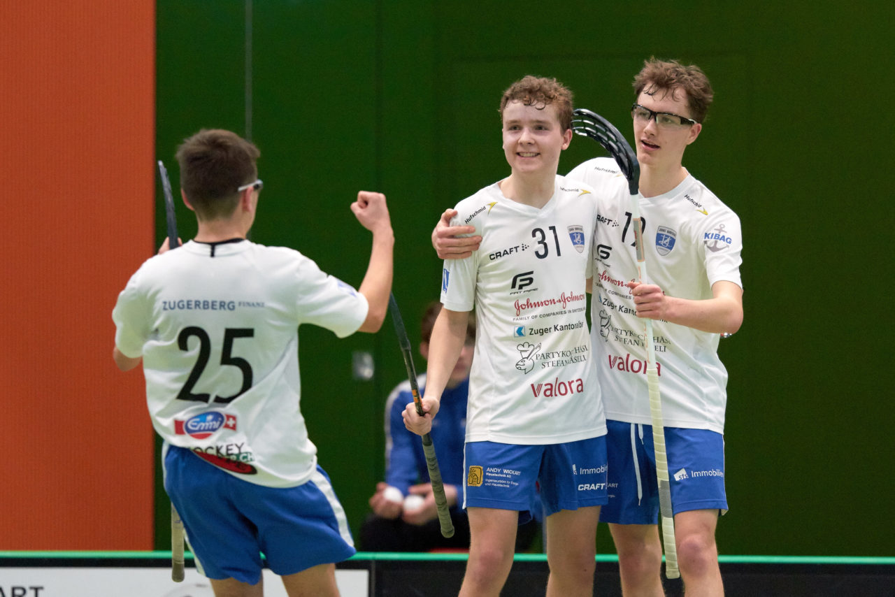 Zug United Junioren U18A Playoffs 
Zug United - Floorball Thurgau  Resultat 6 : 4 am 15. Februar 2020 in der Sporthalle der Kantonsschule Zug 
Bild: Michael Peter