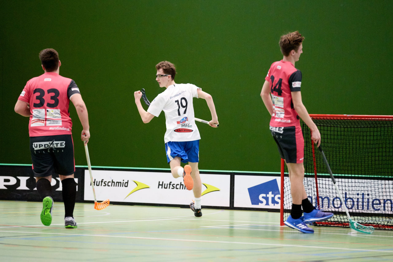 Zug United Junioren U18A Playoffs 
Zug United - Floorball Thurgau  Resultat 6 : 4 am 15. Februar 2020 in der Sporthalle der Kantonsschule Zug 
Bild: Michael Peter