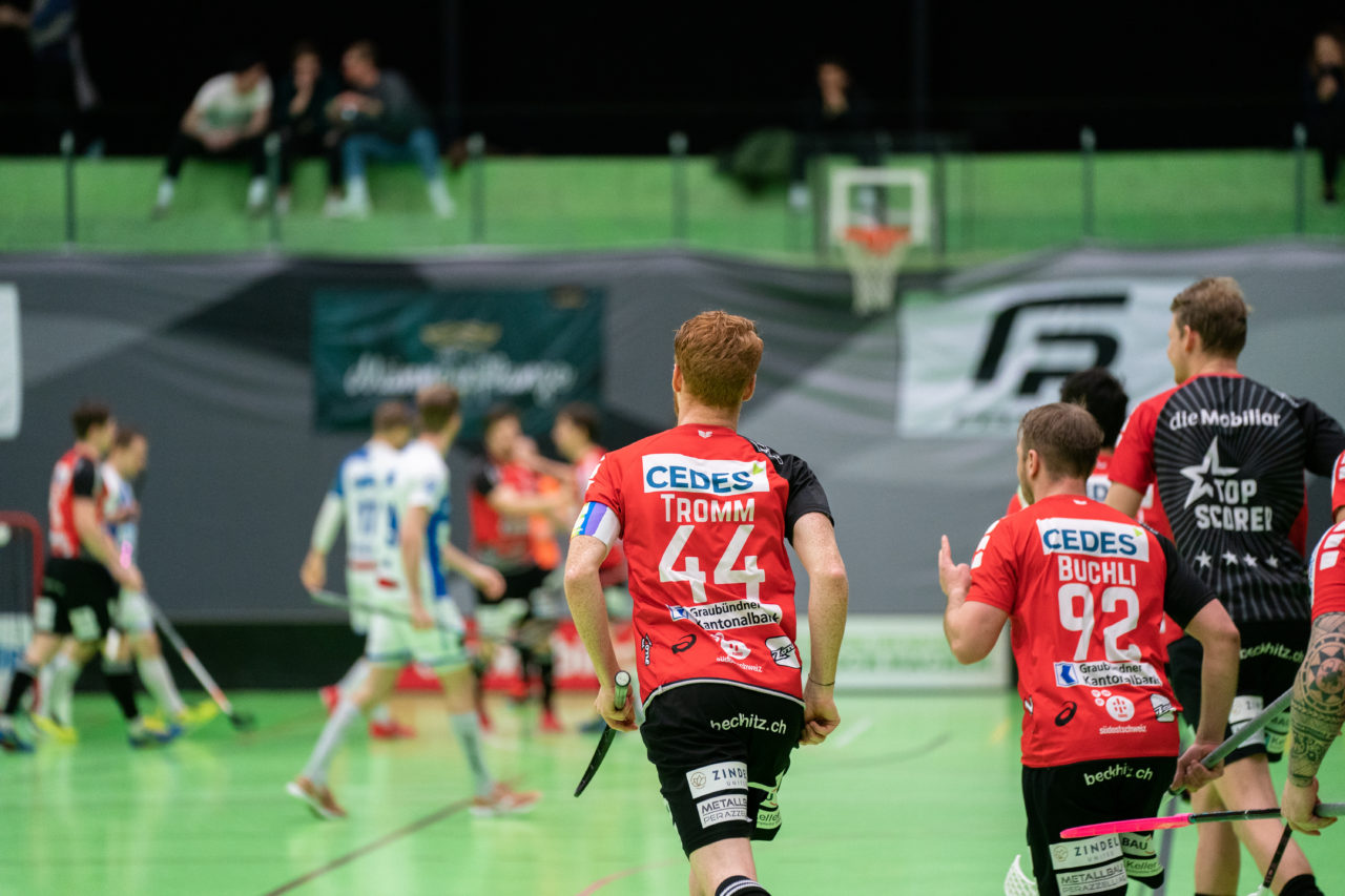 Herren NLA Runde 22, Switzerland: 16.02.2020, Zürich, Hardau, Malans jubelt

Credit: Claudio Schwarz, unihockey-fotos.ch