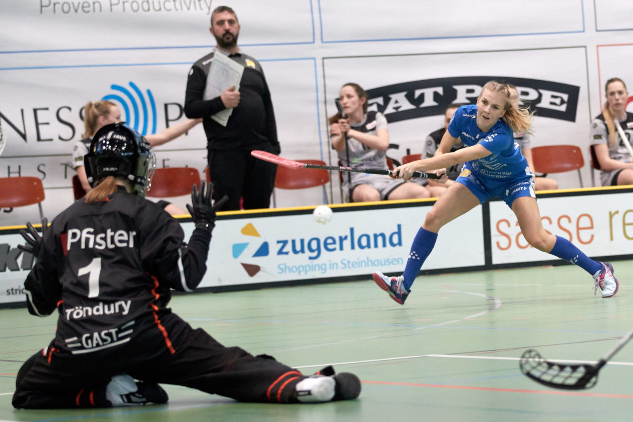 Zug United - Wizards Bern Burgdorf Playoff Viertelfinal 2. Spiel Resultat 4 : 11 
am 1. März 2020 in der Sporthalle der Kantonsschule in Zug 
Bild: Michael Peter