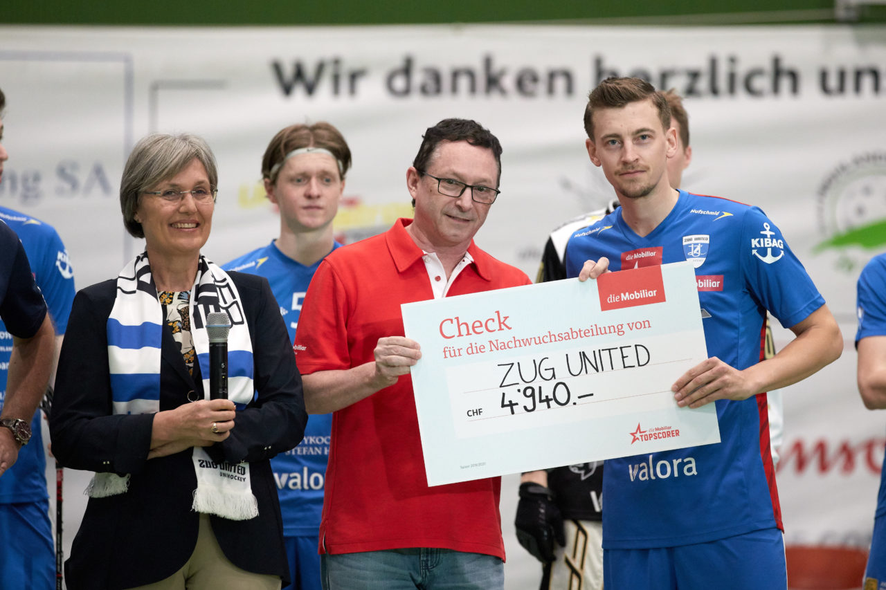 Zug United - Floorball Köniz 
Playoff Viertelfinal 2. Spiel 
Resultat 6 : 5 nach Verlängerung am 1. März 2020 in der Sporthalle der Kantonsschule Zug 
Bild: Michael Peter