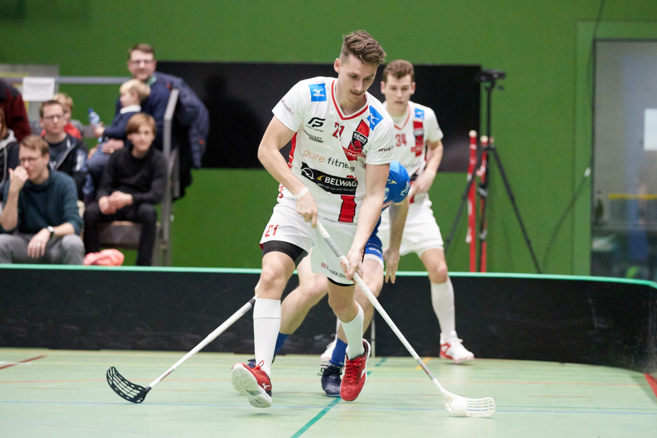 Zug United - Floorball Köniz 
Playoff Viertelfinal 2. Spiel 
Resultat 6 : 5 nach Verlängerung am 1. März 2020 in der Sporthalle der Kantonsschule Zug 
Bild: Michael Peter