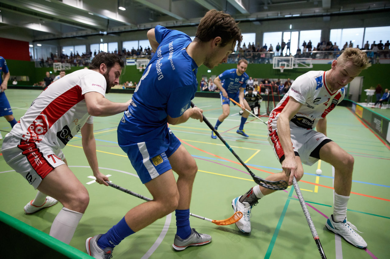 Zug United - Floorball Köniz 
Playoff Viertelfinal 2. Spiel 
Resultat 6 : 5 nach Verlängerung am 1. März 2020 in der Sporthalle der Kantonsschule Zug 
Bild: Michael Peter