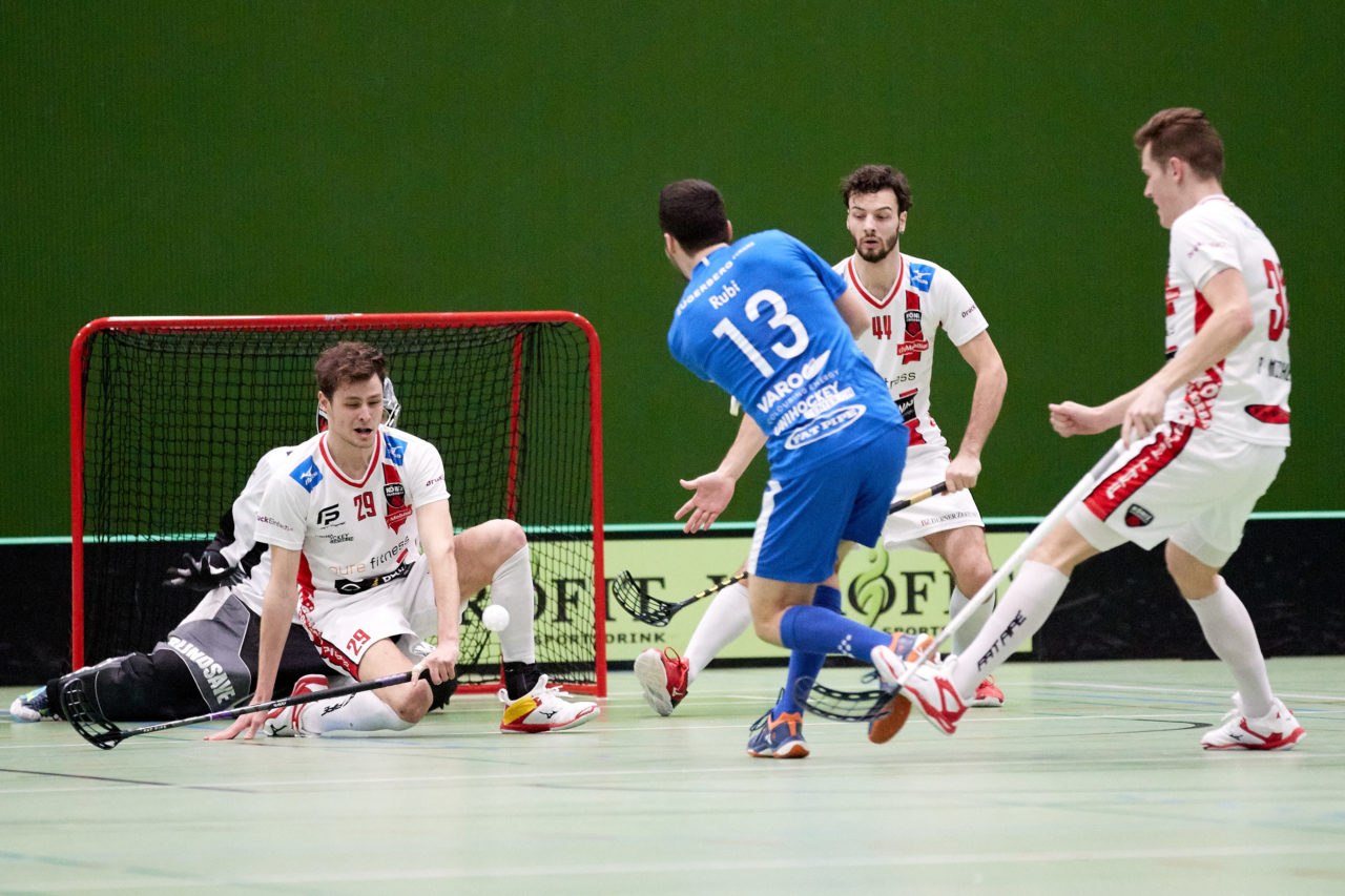 Zug United - Floorball Köniz 
Playoff Viertelfinal 2. Spiel 
Resultat 6 : 5 nach Verlängerung am 1. März 2020 in der Sporthalle der Kantonsschule Zug 
Bild: Michael Peter