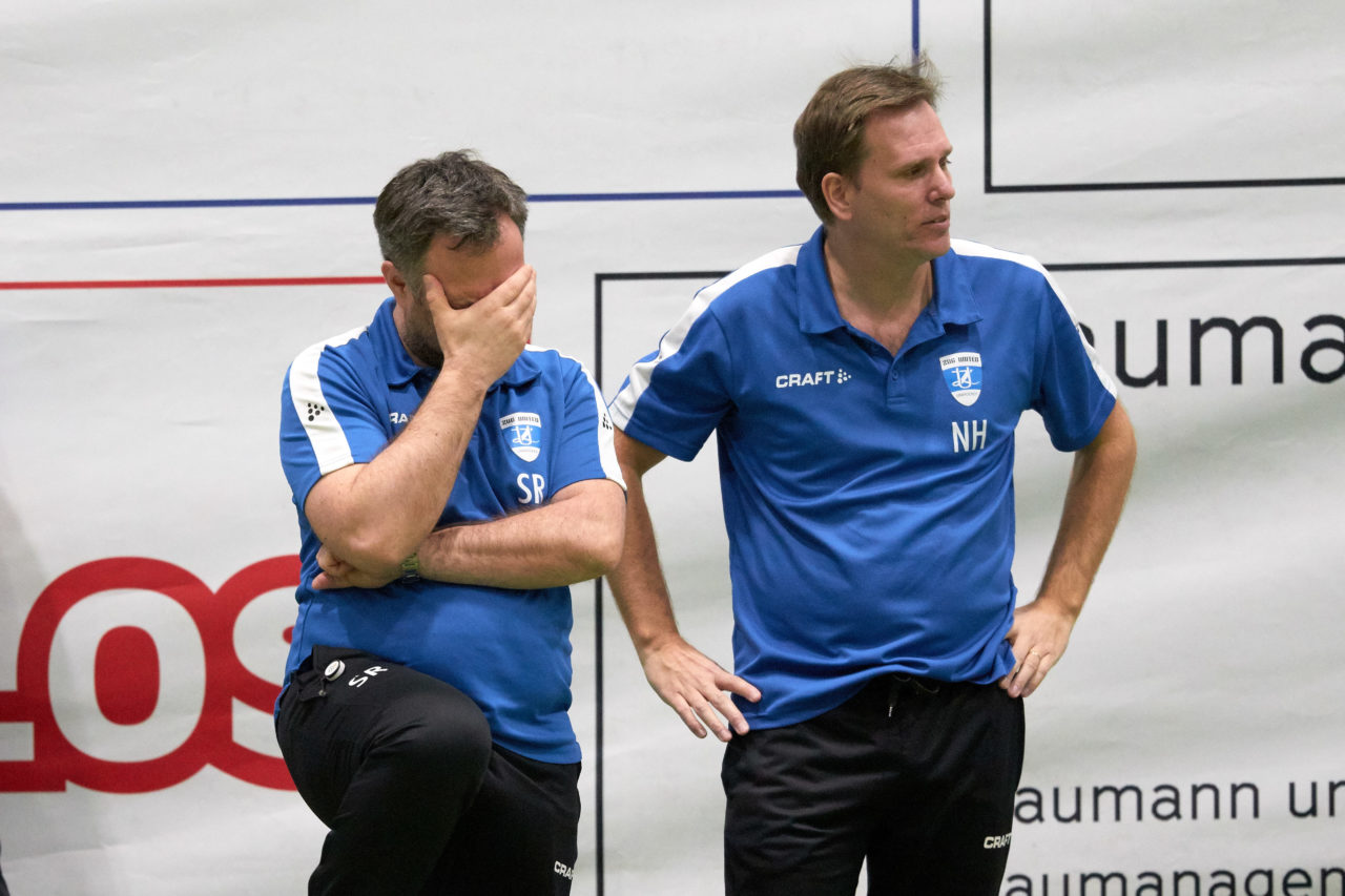 Zug United - Floorball Köniz 
Playoff Viertelfinal 2. Spiel 
Resultat 6 : 5 nach Verlängerung am 1. März 2020 in der Sporthalle der Kantonsschule Zug 
Bild: Michael Peter