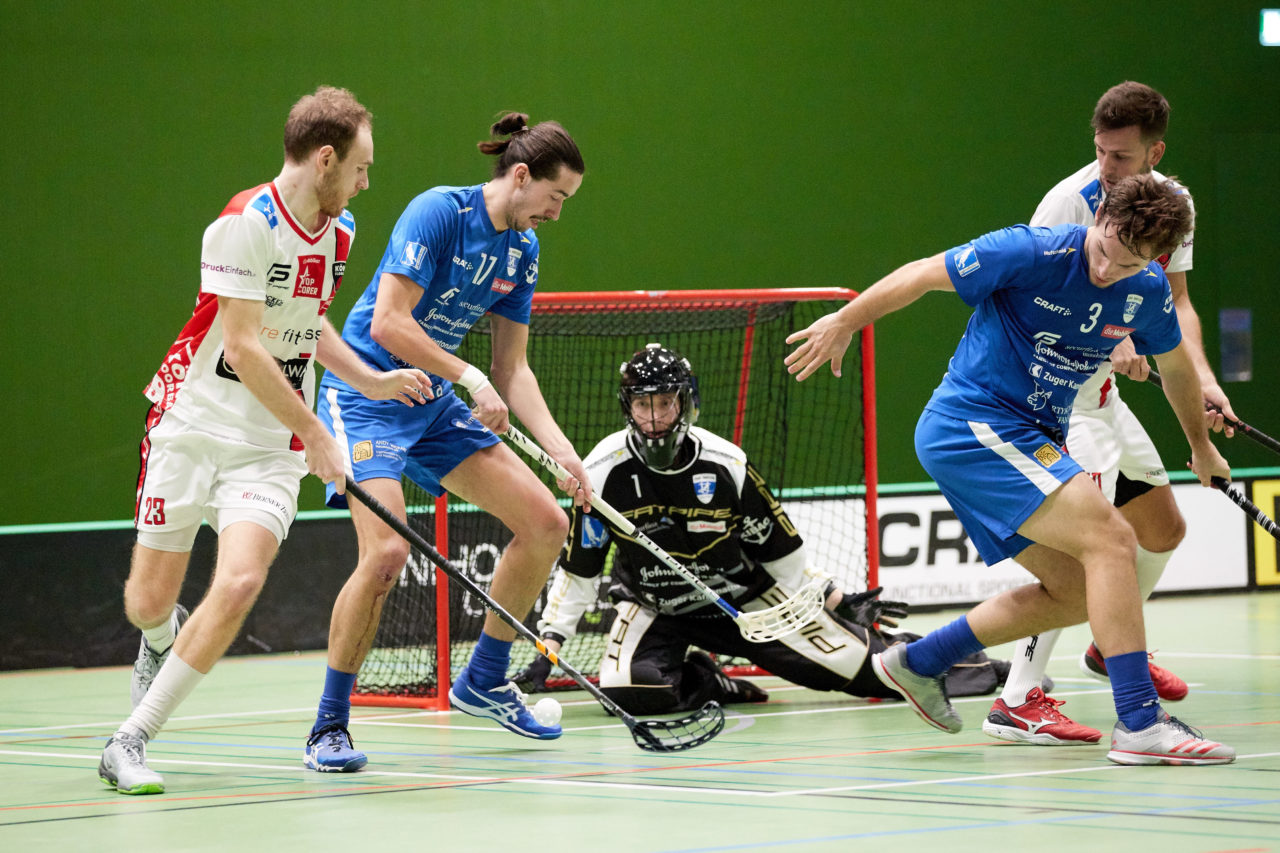 Zug United - Floorball Köniz 
Playoff Viertelfinal 2. Spiel 
Resultat 6 : 5 nach Verlängerung am 1. März 2020 in der Sporthalle der Kantonsschule Zug 
Bild: Michael Peter