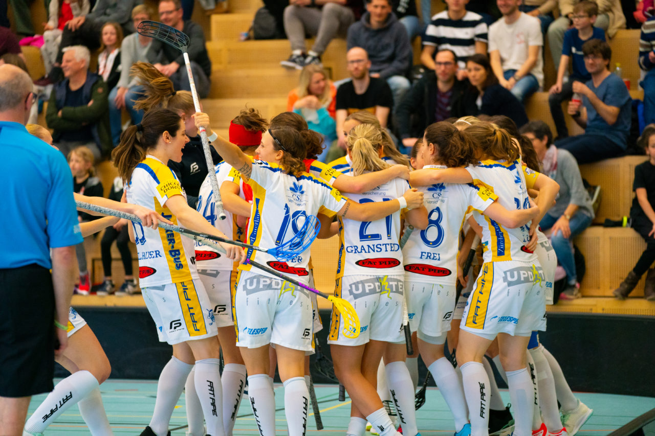 Damen NLA Playoff Viertelfinals, Spiel 2, Switzerland: 01.03.2020, Winterthur, Oberseen, Torjubel Jets

Credit: Claudio Schwarz, unihockey-fotos.ch