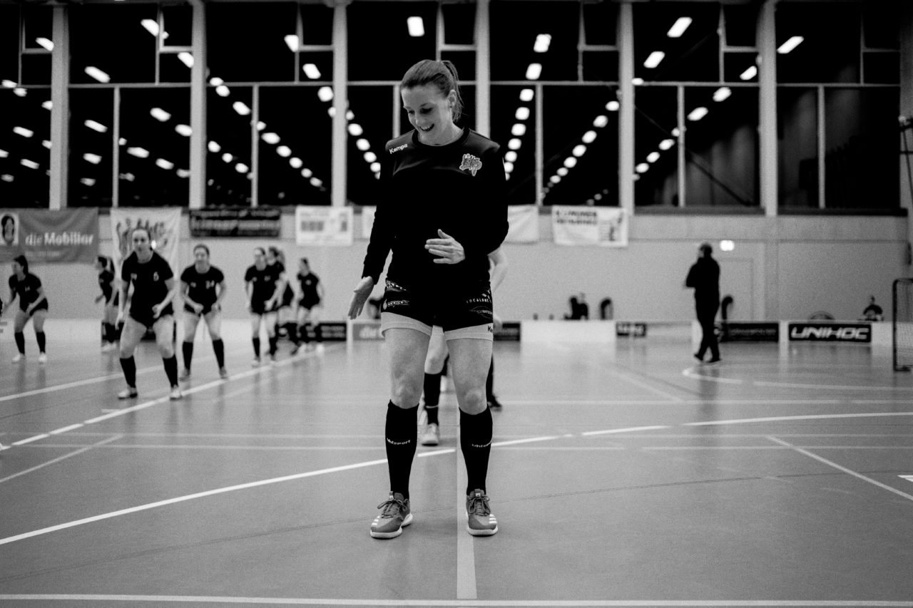 Damen NLA Playoff Viertelfinals, Spiel 3, Switzerland: 06.03.2020, Burgdorf, Schützenmatte, Mirjam Hintermann (Nr. 9, Wizards Bern Burgdorf) 

Credit: Claudio Schwarz, unihockey-fotos.ch